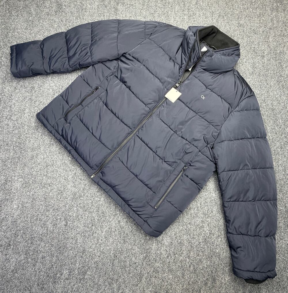 Calvin Klein Mens Puffer Jacket XXL Navy Insulated Winter Coat RE-TAG $225 MSRP